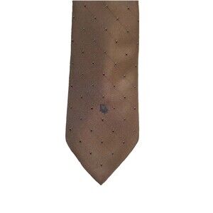 Vintage Christian Dior Tan / Brown Neck Tie Made In USA